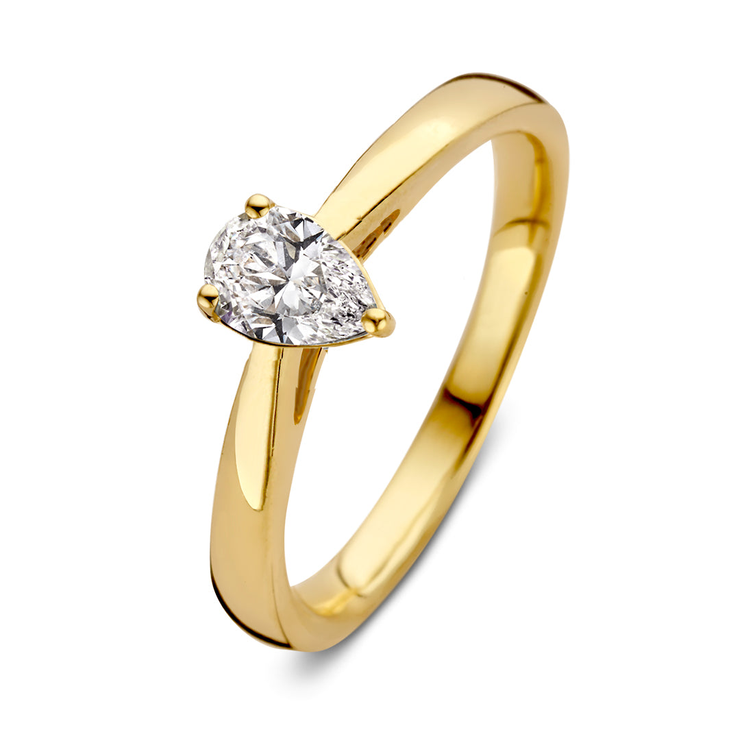 Aurore ring Ava pear diamond 0.30 ct. Lab diamond 18 ct